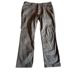 Duluth Trading Co Flex Fire Hose Slim Fit Pants Mens 38x32 Grey Work Trousers